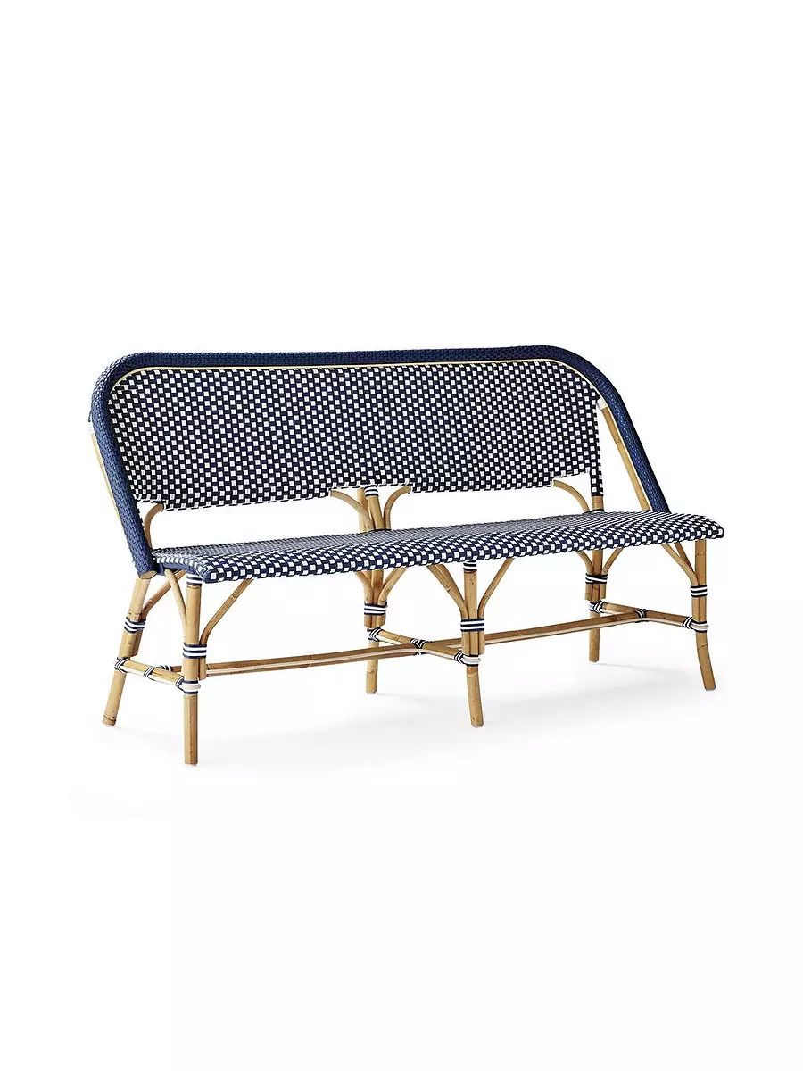 Riviera Rattan Bench | Serena and Lily