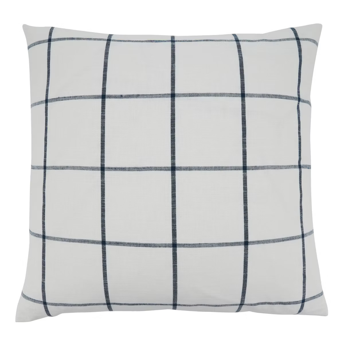 20"x20" Oversize Poly Filled Plaid Square Throw Pillow - Saro Lifestyle: Cotton Cover, Indoor Dec... | Target