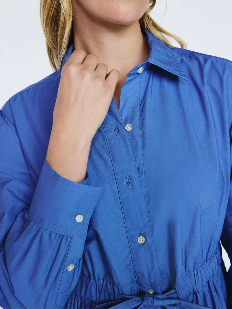 Free Assembly Women’s and Women's Plus Cotton Eyelet Maxi Shirtdress, Sizes XS-4X | Walmart (US)