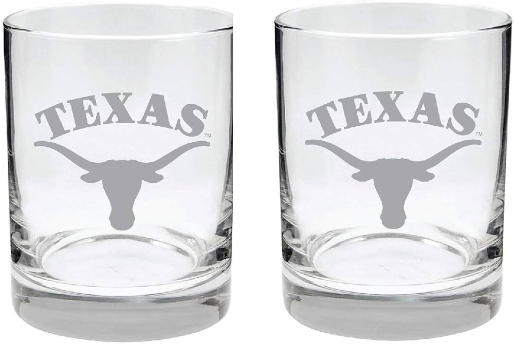 Texas 2-Sided Etched Satin Finish Rocks Glass Set of 2 | Amazon (US)