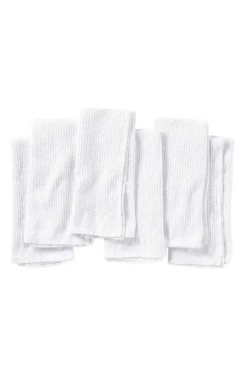 Coyuchi Set of 6 Organic Cotton Waffle Knit Kitchen Towels in Alpine White at Nordstrom, Size Hand Towel | Nordstrom