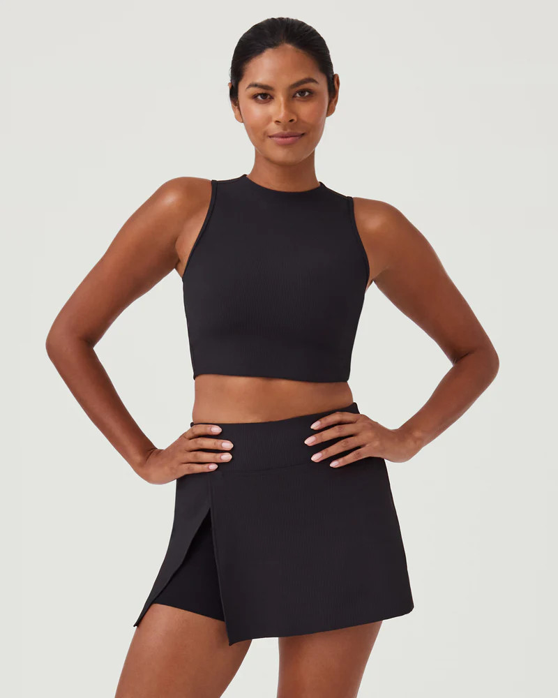Contour Rib Mock Neck Crop Top | Spanx