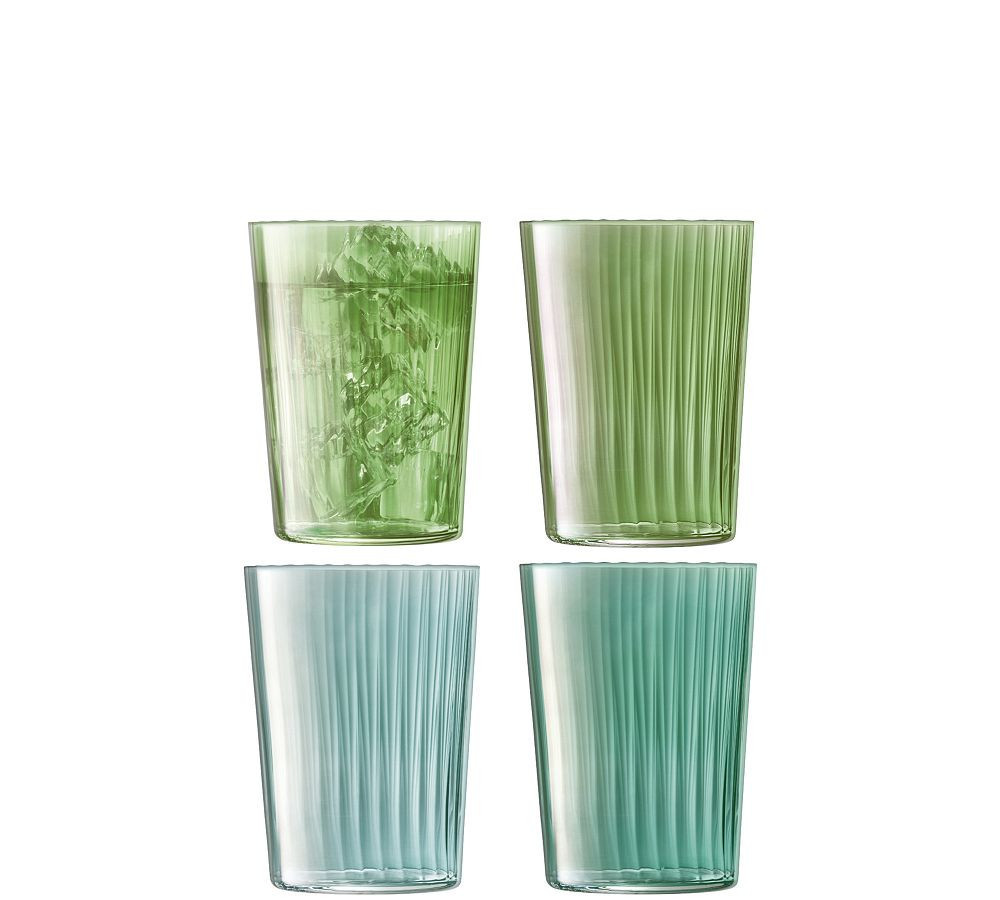 Gems Highball Glasses, Set of 4 - Assorted Jade | Pottery Barn (US)