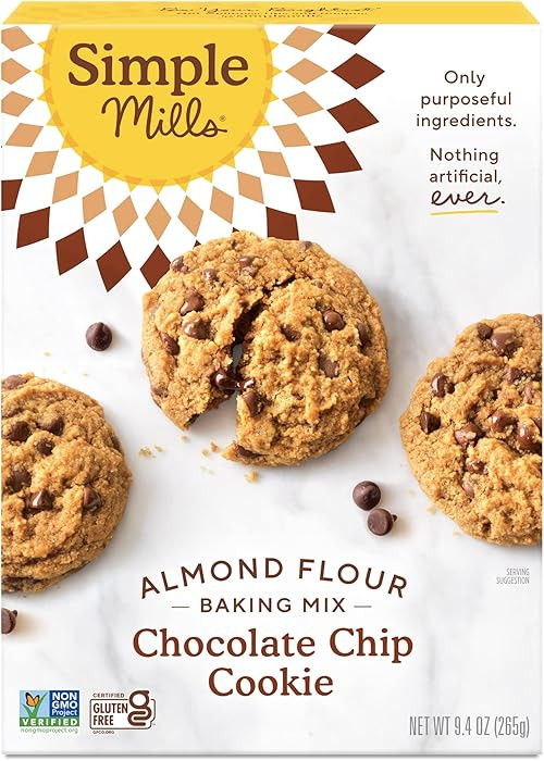 Simple Mills Almond Flour Baking Mix, Chocolate Chip Cookie Dough Mix - Gluten Free, Plant Based,... | Amazon (US)