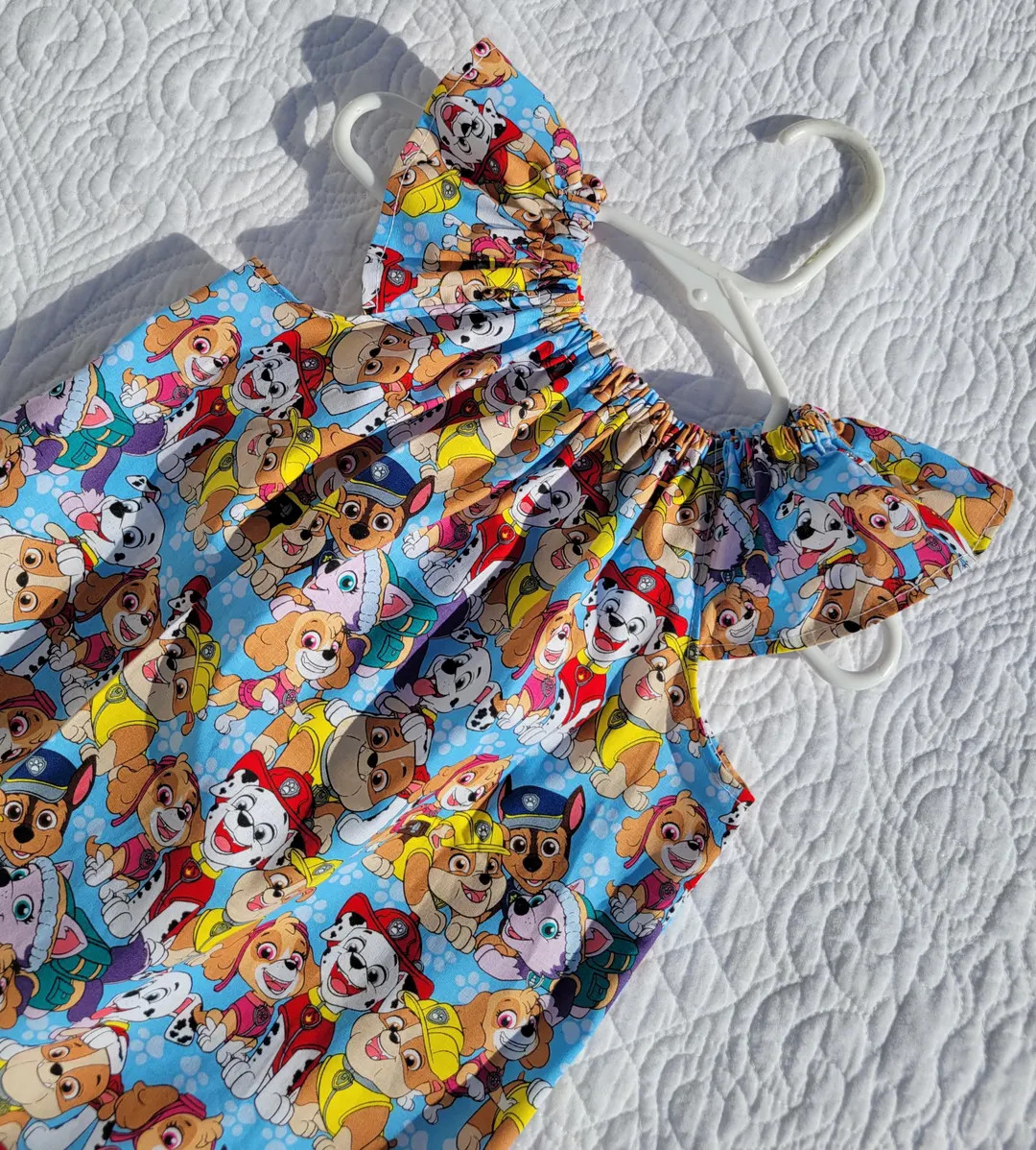 Girls Paw Patrol Flutter Sleeve Peasant Dress | Etsy (US)