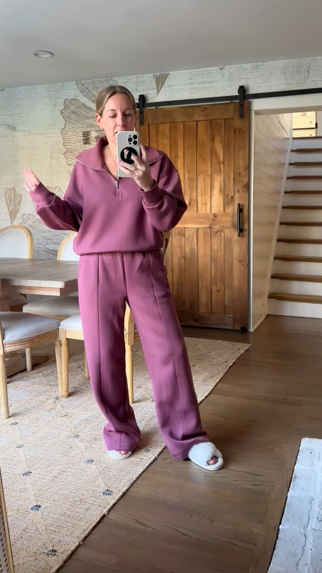 How cute is this set and the color is 🤌🏼🤌🏼🤌🏼 in mediums. Scuba material. So buttery soft. Funnel or open neck option. Good length  

#LTKootd #LTKselfcare #LTKdayinmylife