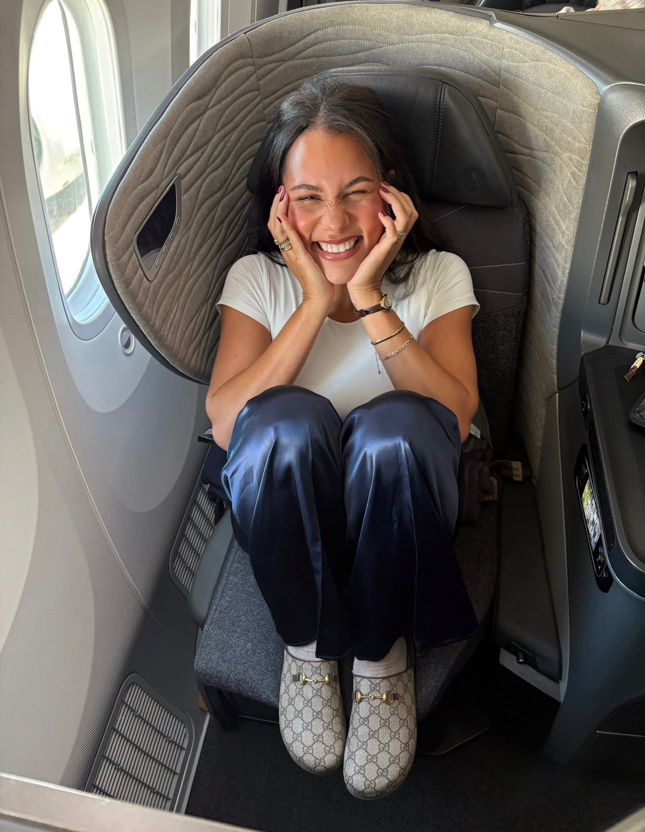 Travel airport outfit! These pants are sooo chic and comfy, I almost have them in every color 😅

J.crew cosmo pant satin pants travel look vacation outfit 



#LTKootd #LTKTravel #LTKdayinmylife