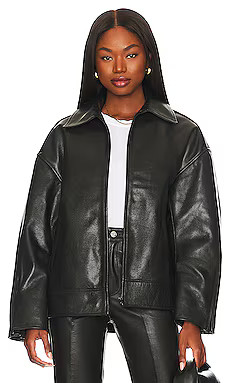 GRLFRND Alek Leather Jacket in Black from Revolve.com | Revolve Clothing (Global)
