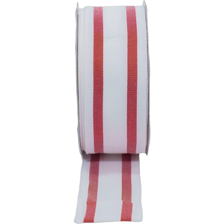 Striped Ribbon, Red and White, 18', by My Texas House | Walmart (US)