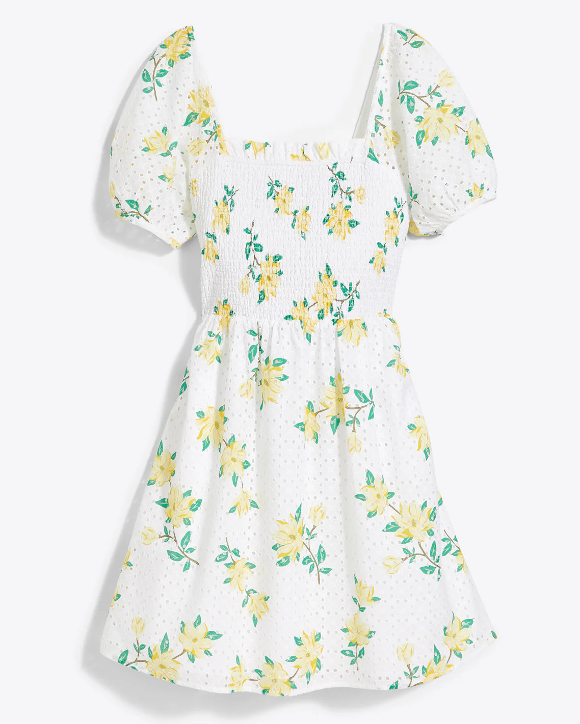 Cam Smocked Dress in Magnolia Eyelet | Draper James (US)