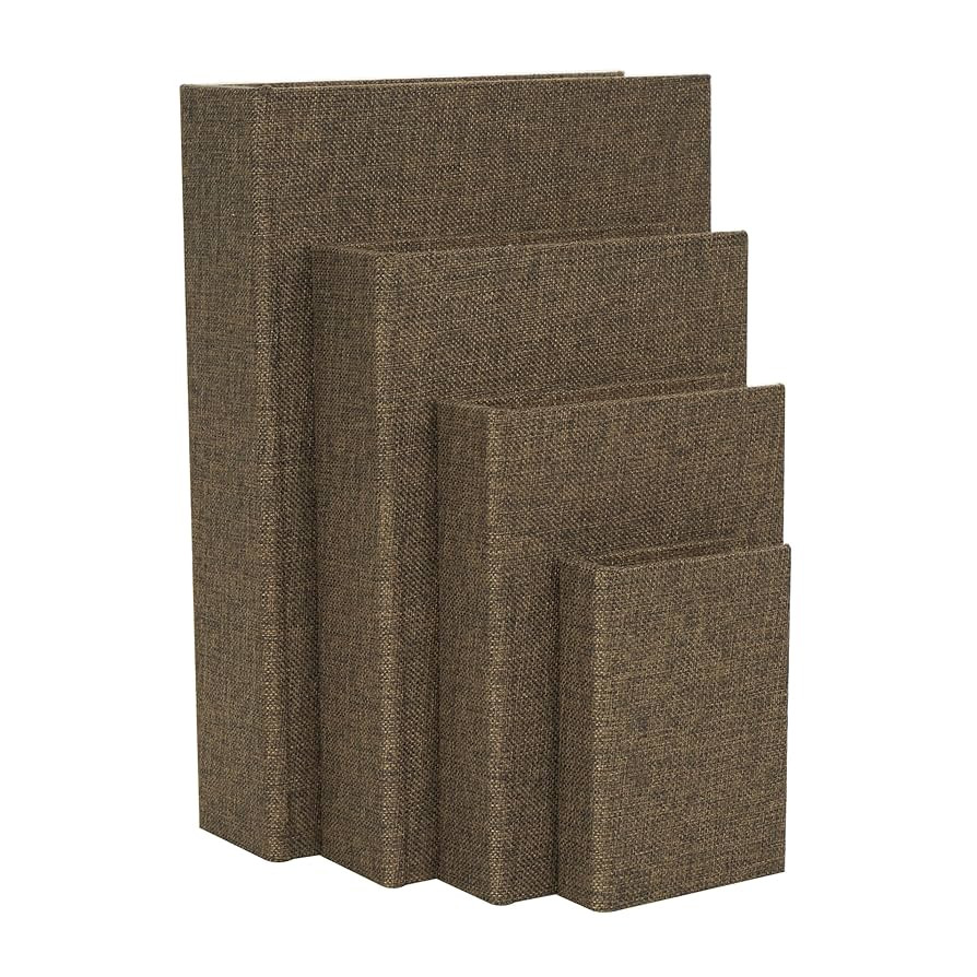 Deco 79 Wooden Decorative Box Fabric Storage Book Shaped Boxes, Set of 4 Decorative Keepsake Boxe... | Amazon (US)