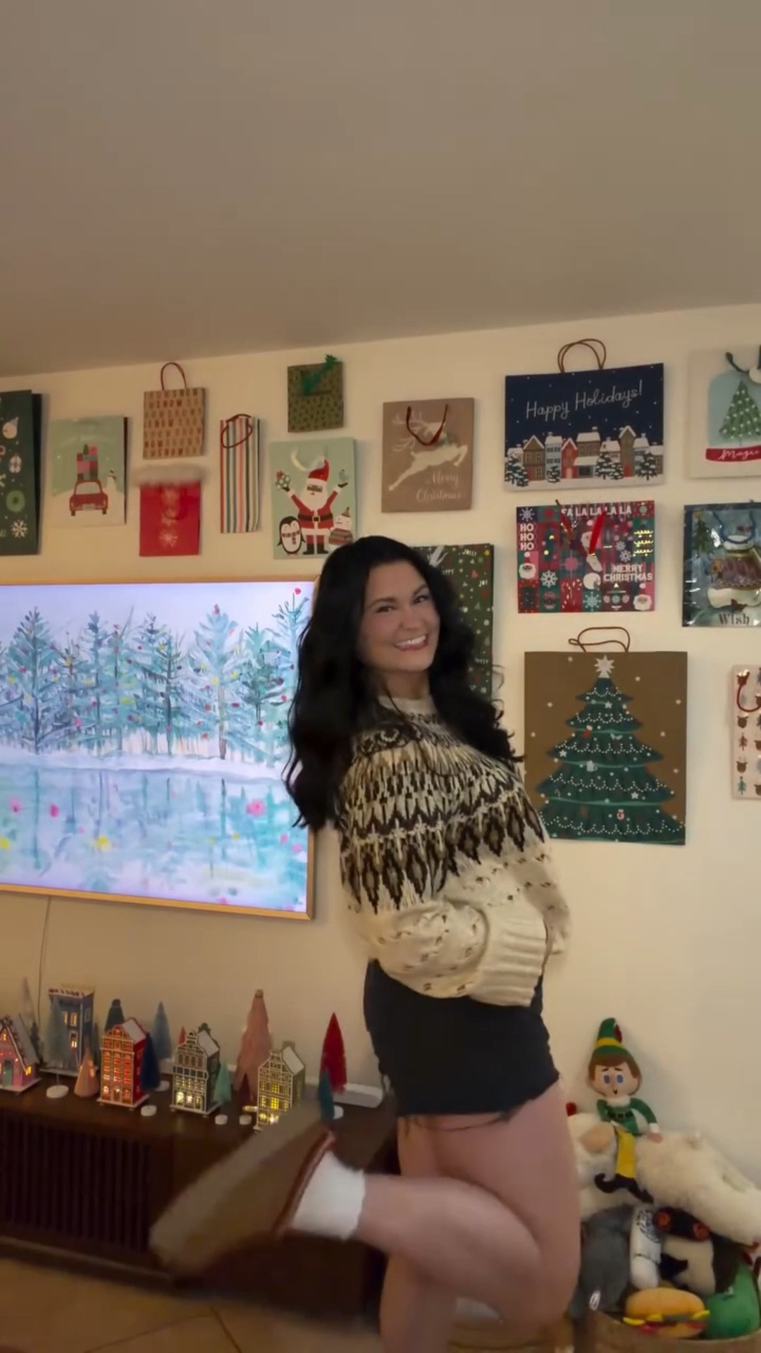 Christmas Eve outfit for our annual hot chocolate party!! 🤎☕️🍫

___
Christmas Eve outfits, holiday outfits, what to wear for Christmas Eve