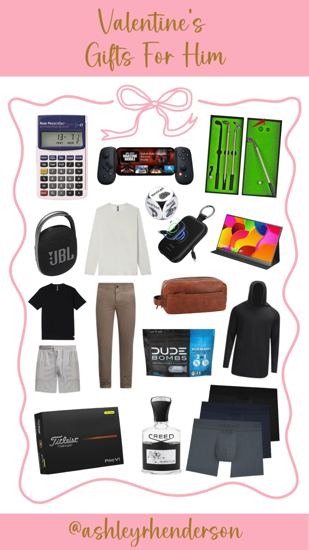 VALENTINE'S DAY GIFTS FOR HIM | Gift ideas for the golfer, gamer, gym bro, and good dresser. 

 #LTKGiftGuide #LTKFitness #LTKMens