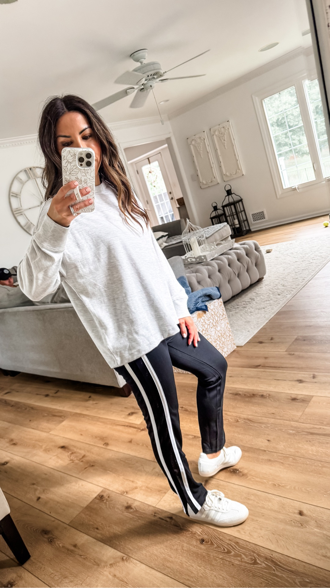 Xs track leggings. Small long sleeve T-shirt.

#LTKOver40 #LTKPetite