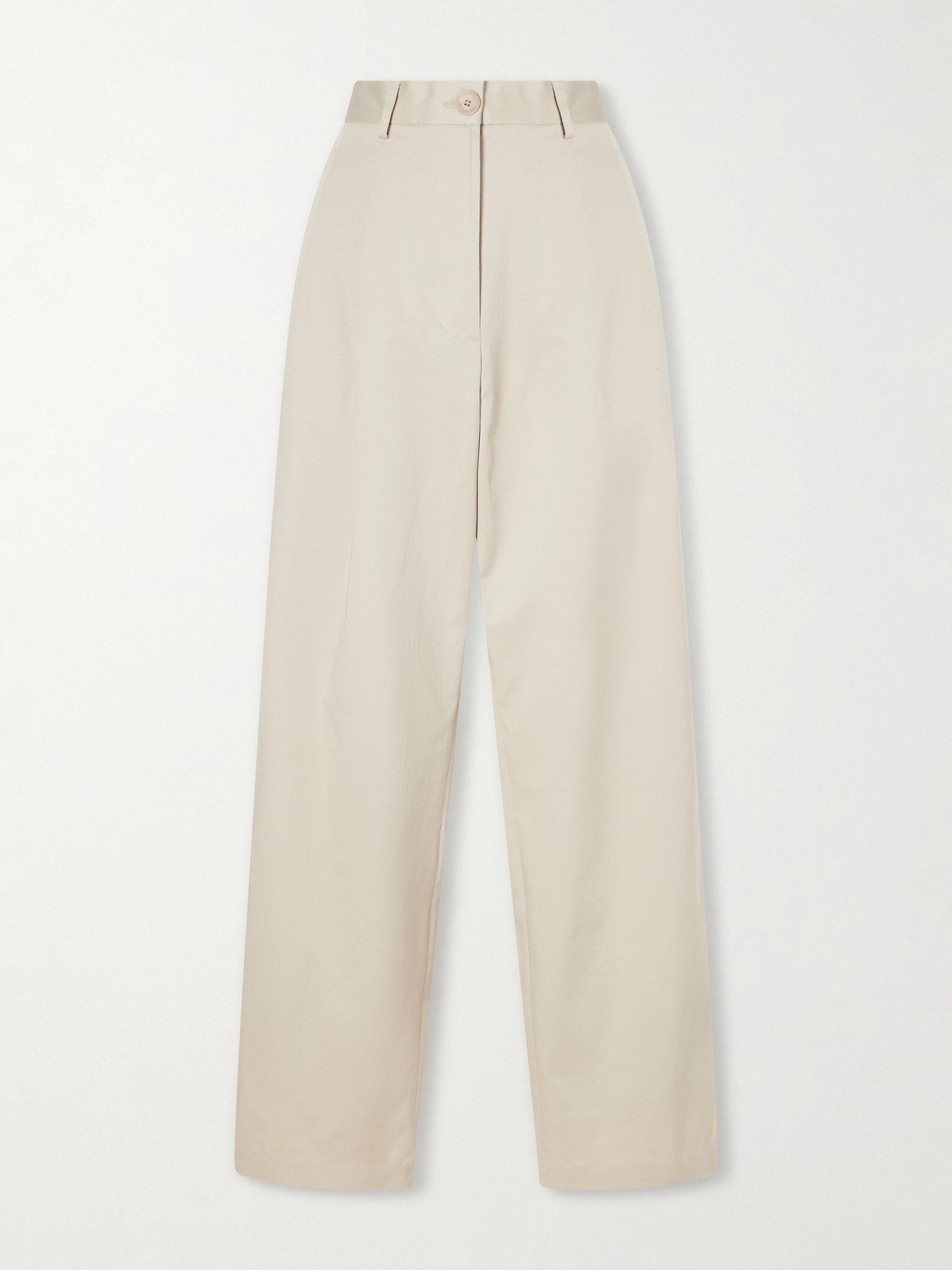 The Frankie Shop - Norstrand Cotton-blend Wide-leg Pants - Beige | NET-A-PORTER (UK & EU)