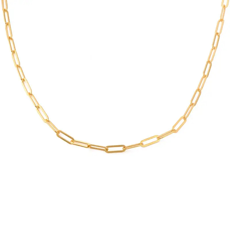 Paperclip Chain Link Necklace in 18K Gold Vermeil | MYKA