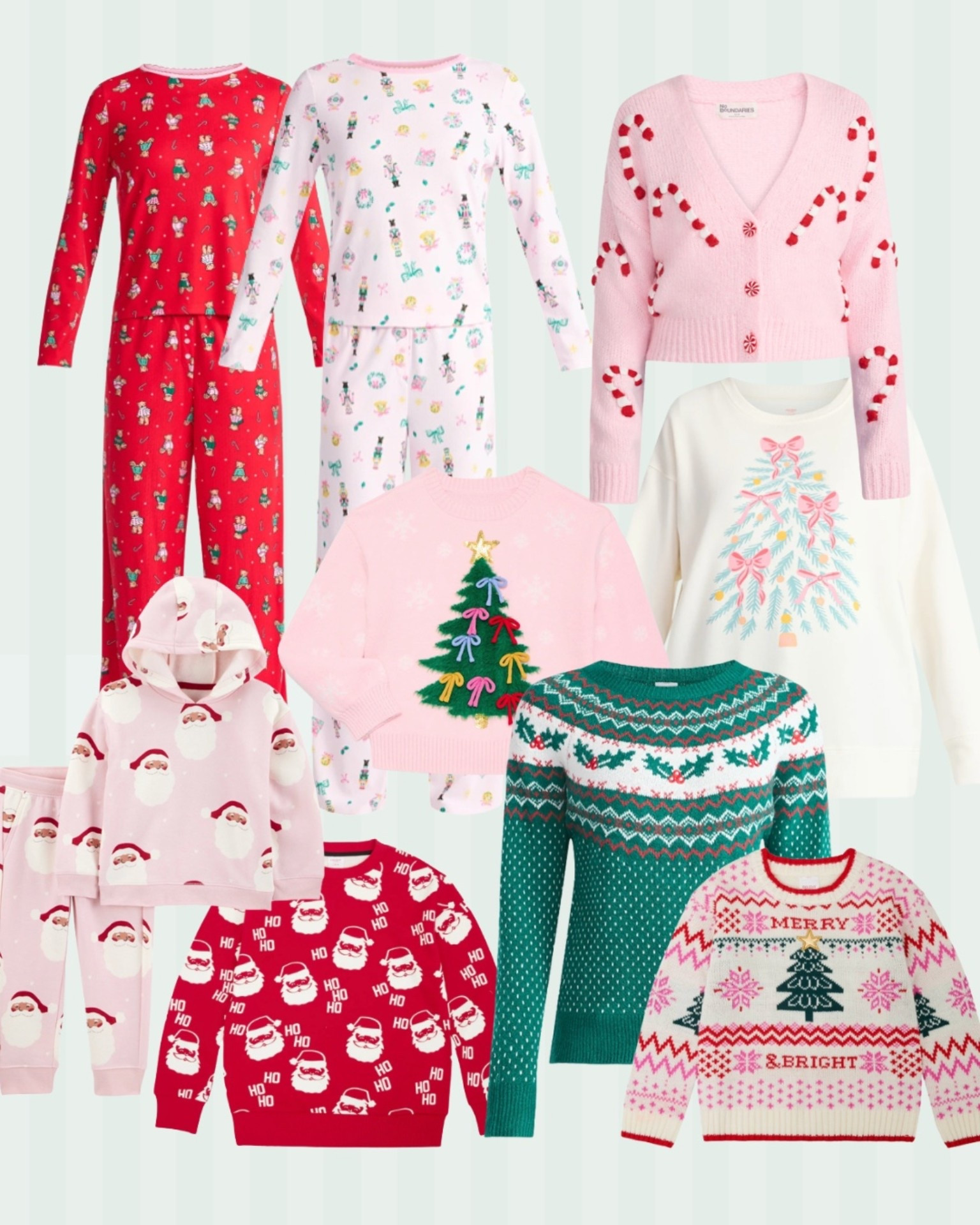Obsessed with these cozy Christmas outfits for the family! Budget friendly looks for less (did you see those Boden sweater dupes??) , cute Christmas pajamas, pink Christmas, Christmas sets, Christmas outfits for kids, mom Christmas outfit 

#LTKFindsUnder50 #LTKHoliday #LTKFamily