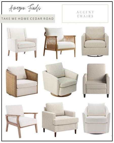 AMAZON FINDS - neutral accent chairs

Accent chair, upholstered chair, arm chair, swivel chair, living room chair, living room, bedroom, Amazon home, Amazon finds 

#LTKhome #LTKsalealert