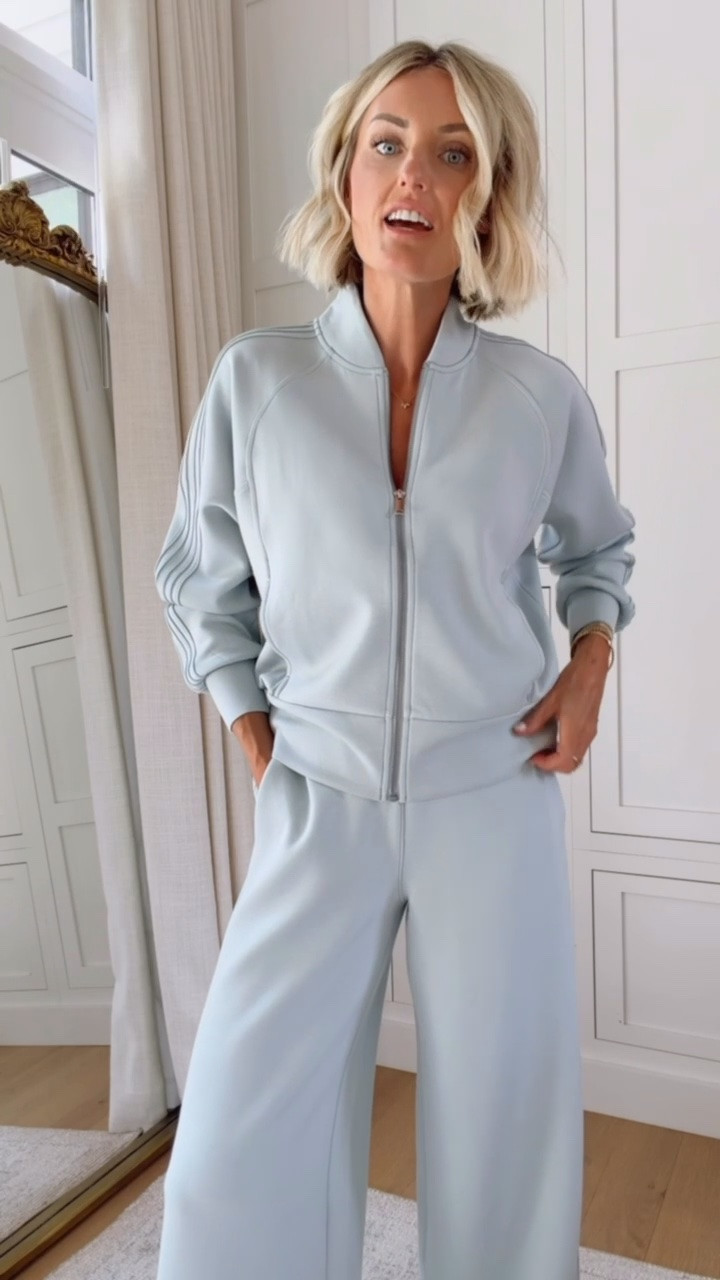Love the collar detail on this jacket and the pocket additions in the pants! This color is so pretty for year round wear- wearing S in both! You can use code AE25 for 25% off full priced AirEssentials products now! 
Use code BRITTANYSPANX for 15% off first purchase & free shipping, excluding sales - these can’t stack. @Spanx #SpanxPartner 


AirEssentials, matching lounge sets, women’s work from home look, travel outfit

#LTKSeasonal #LTKSaleAlert