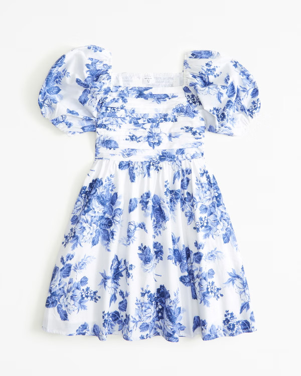 girls emerson poplin puff sleeve mini dress | girls dresses & rompers | Abercrombie.com | Abercrombie & Fitch (US)