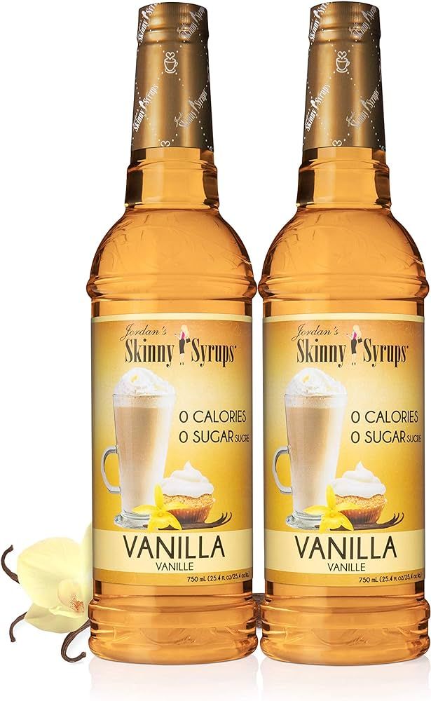 Jordan's Skinny Syrups Sugar Free Coffee Syrup, Vanilla Flavor Drink Mix, Zero Calorie Flavoring ... | Amazon (US)