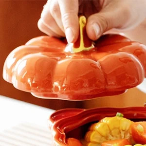 Pumpkin Bowl Ceramic  &2 Handle - 450mL  Oven-Safe Ramekins for Baking & Serving | Walmart (US)