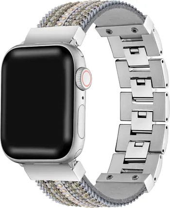 The Posh Tech Beaded Apple Watch® SE & Series 7/6/5/4/3/2/1 Bracelet Watchband | Nordstrom | Nordstrom