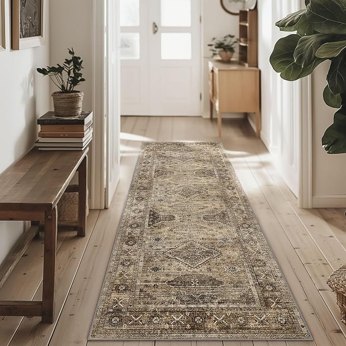 2x5 Washable Runner Rug Non Slip for Hallway Kitchen Bedroom, Machine Washable Rug Area Rug, Prin... | Amazon (US)