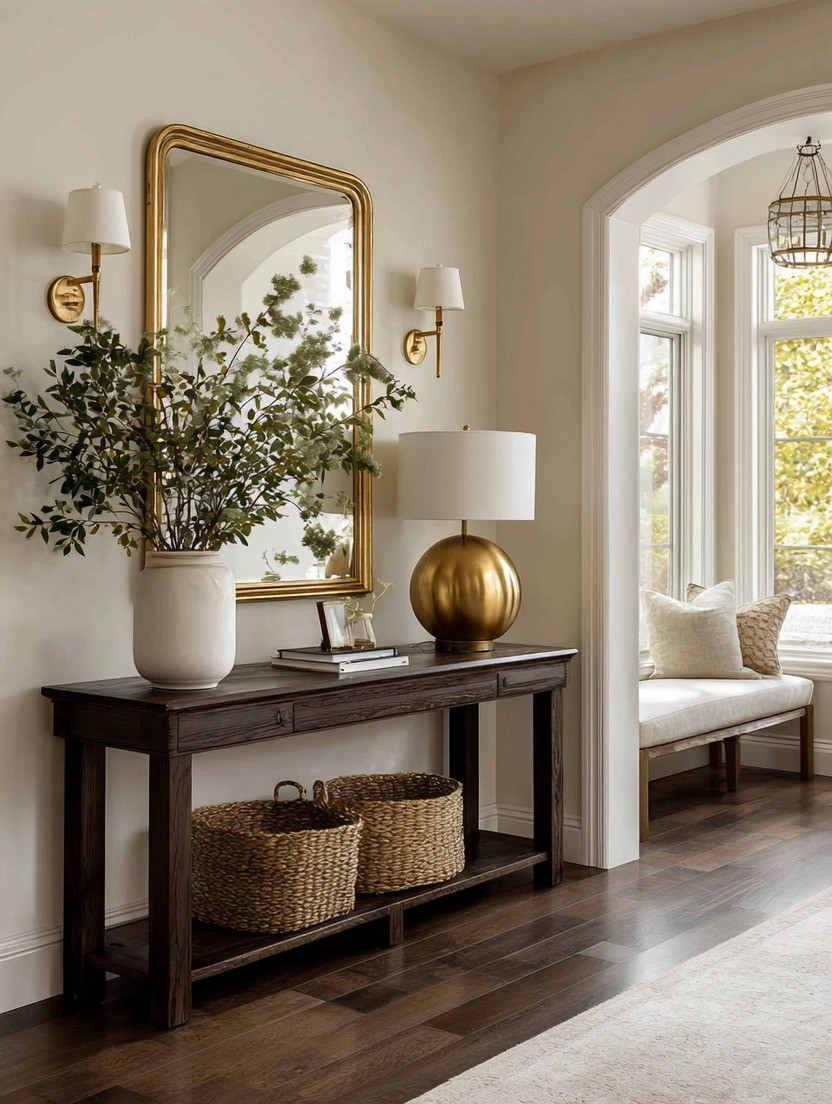 Bold homes don’t start with more decor.
They start with a stronger foundation.

A rich, polished brown console table instantly sets the tone. It brings depth, warmth, and that grounded presence that lighter pieces often miss.

Then comes the detail that elevates everything.
A gold frame mirror.

It reflects light, opens up the space, and more importantly, introduces that timeless elegance that works across every style—from classic to modern to transitional.

And the final layer that ties it all together.
A sculptural gold-based lamp.

This is where the magic happens. The gold subtly connects the mirror and the table, creating a cohesive, intentional look without feeling overdesigned.

Everything else is personal.
A stack of books you love.
Oversized branches for height and movement.
A simple tray or objects that reflect your lifestyle.

This is the formula.
Brown for grounding. Gold for elevation. Simplicity for elegance.

As we move into bolder home decor, it’s not about adding more.
It’s about choosing better.

Shop our edit to recreate this timeless console styling with curated tables, mirrors, and lighting.

#EntrywayDesign #HomeStyling #TimelessDecor 

 #LTKHome