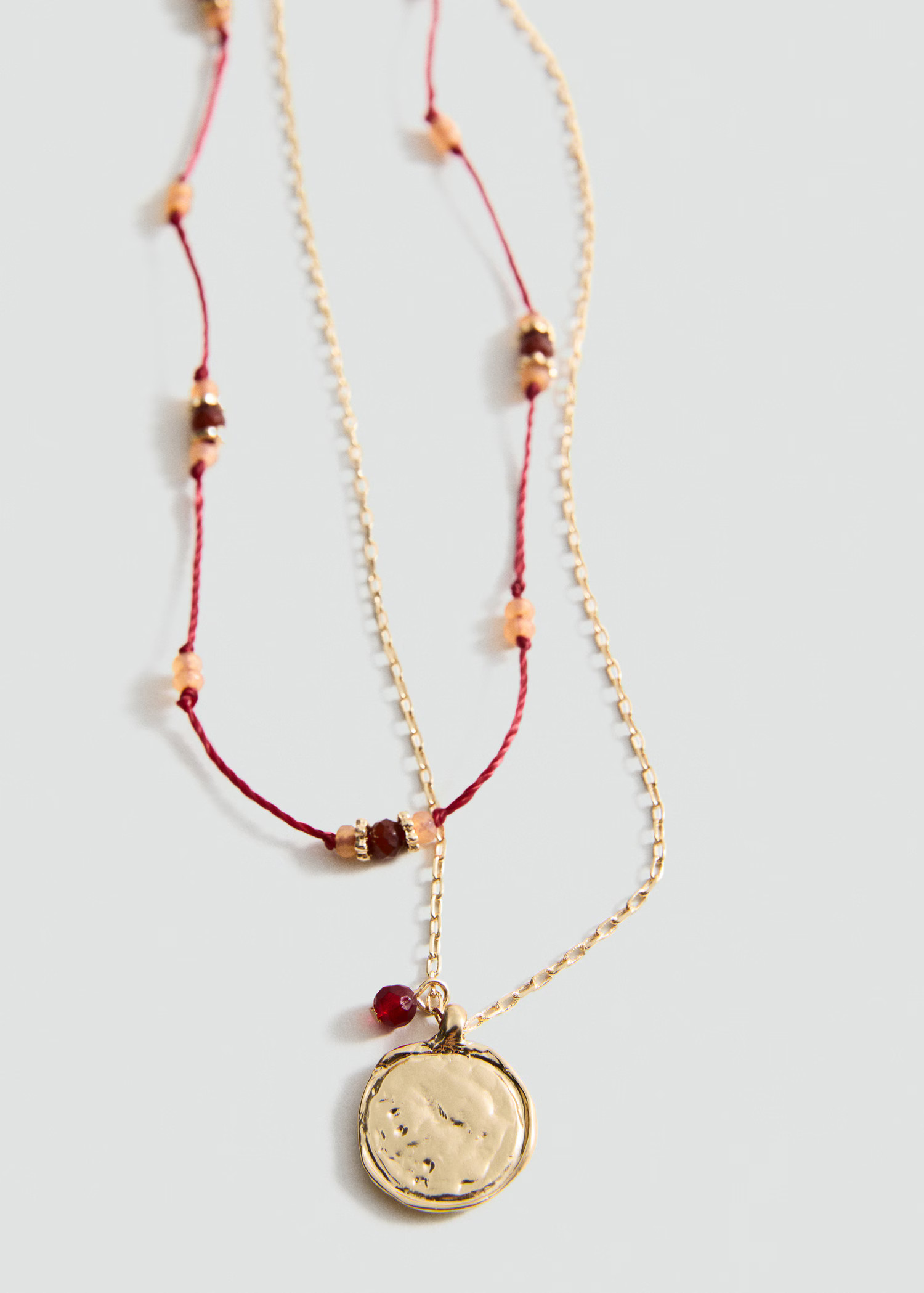 Combined double-pendant necklace - Women | MANGO United Kingdom | MANGO (UK)