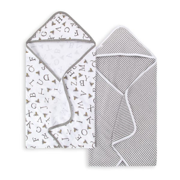 A-Bee-C Organic Cotton Hooded Towels 2 Pack | Burts Bees Baby