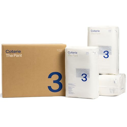 Coterie The Pant Pull On Diaper, Size 3 (14-24 lbs) 156 count, Absorbent Diaper for Active Babies, Hypoallergenic Designed for Sensitive Skin, Clean Ingredients, Resealable Waistband, Spandex Pleating | Amazon (US)