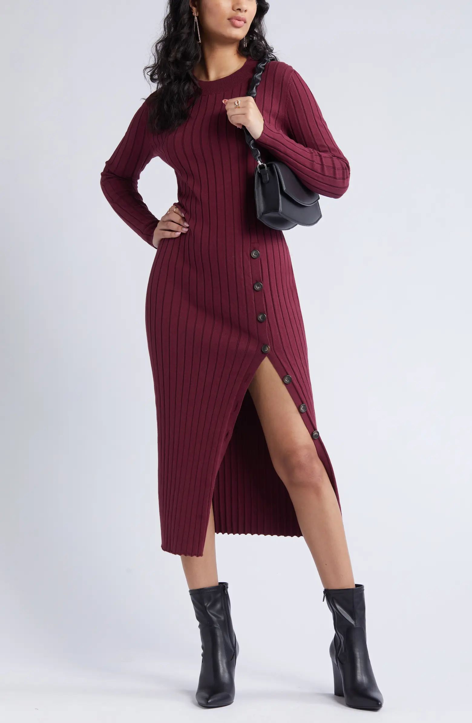 Women's Button Sweater Midi Dress | Nordstrom