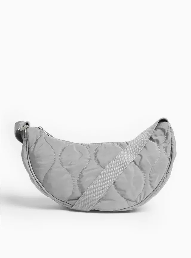Buy Grey Half Moon Quilted Bag One Size | Bags | Tu | Tu Clothing