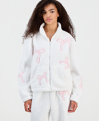 Juniors' Sherpa Fleece Zip-Up Jacket | Macy's