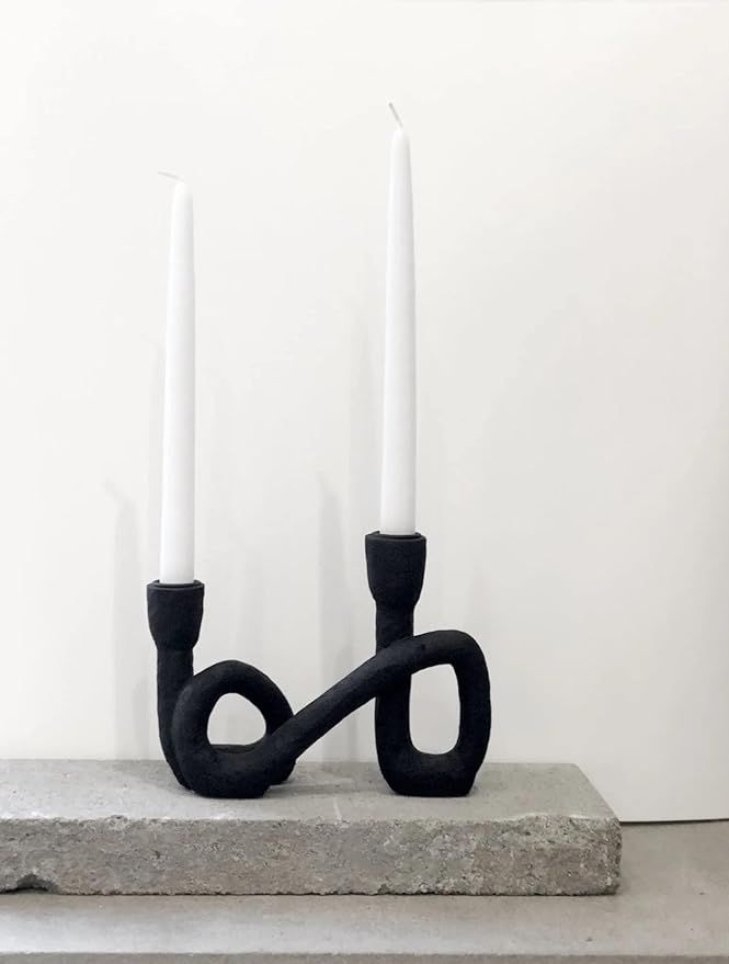 Modern Resin Black Candleholder Stand | Amazon (US)