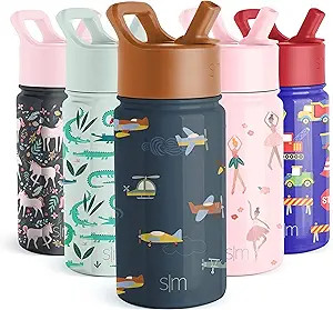 Simple Modern Kids Water Bottle with Straw Lid | Insulated Stainless Steel Reusable Tumbler for T... | Amazon (US)
