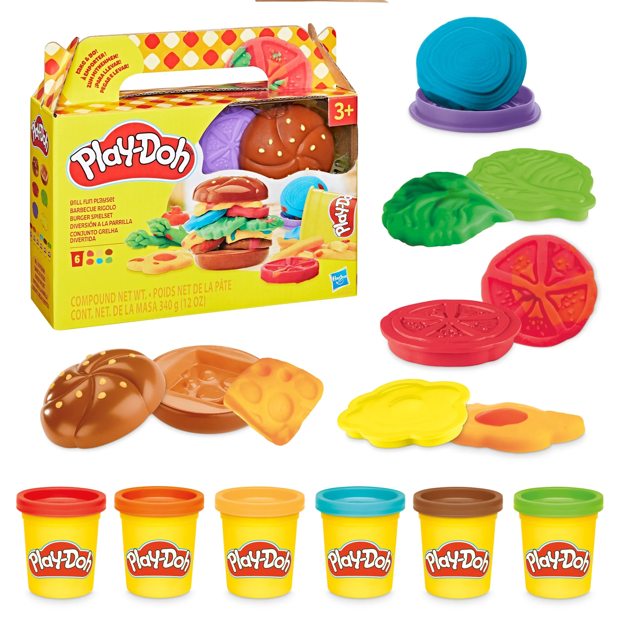 Play-Doh Grill Fun Playset, Play Kitchen Toys, Holiday Gifts for Kids, Ages 3 and Up | Walmart (US)