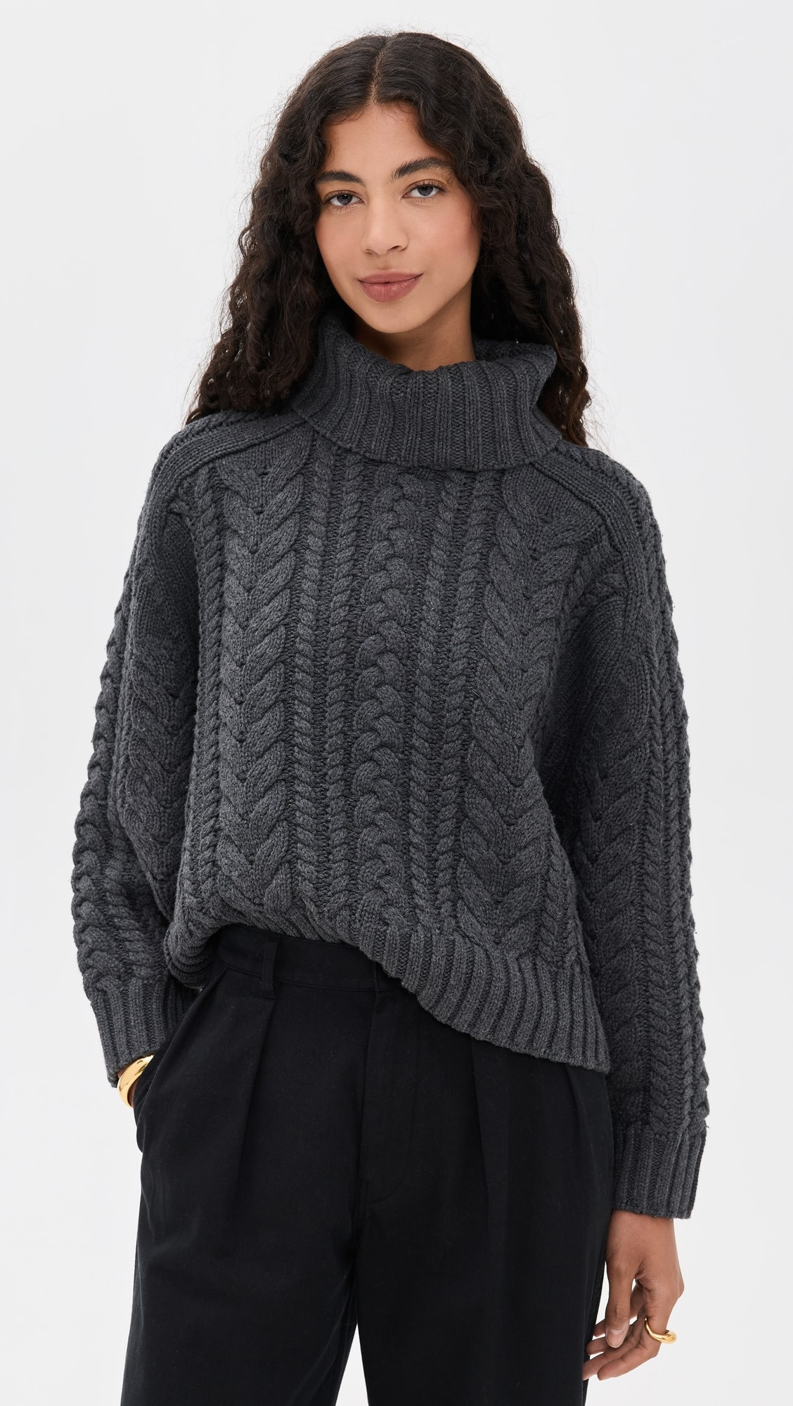Cable Turtleneck Sweater | Shopbop
