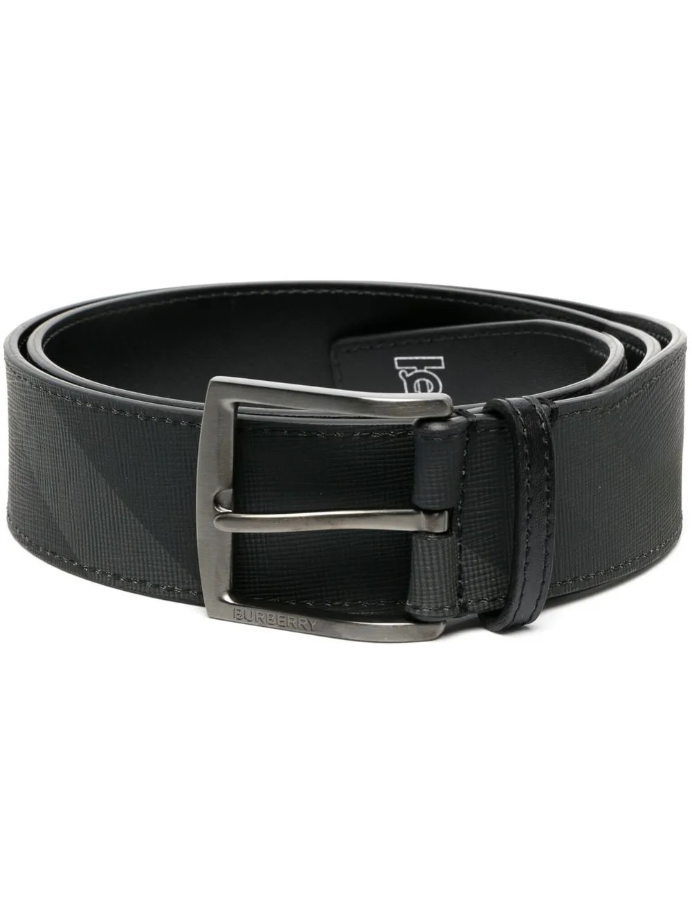 Burberry Reversible Check Pattern Belt - Farfetch | Farfetch Global