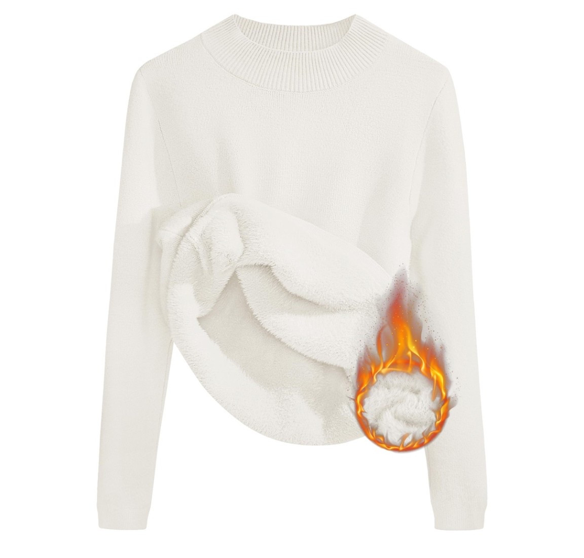 Sherpa lined sweater to keep you looking cute and warm 

#LTKFindsUnder50 #LTKGiftGuide #LTKootd