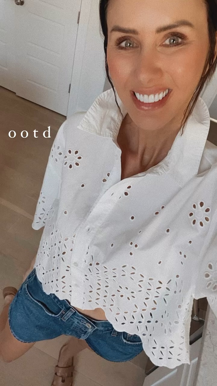 Splendid x Cella Jane Eyelet Button Down