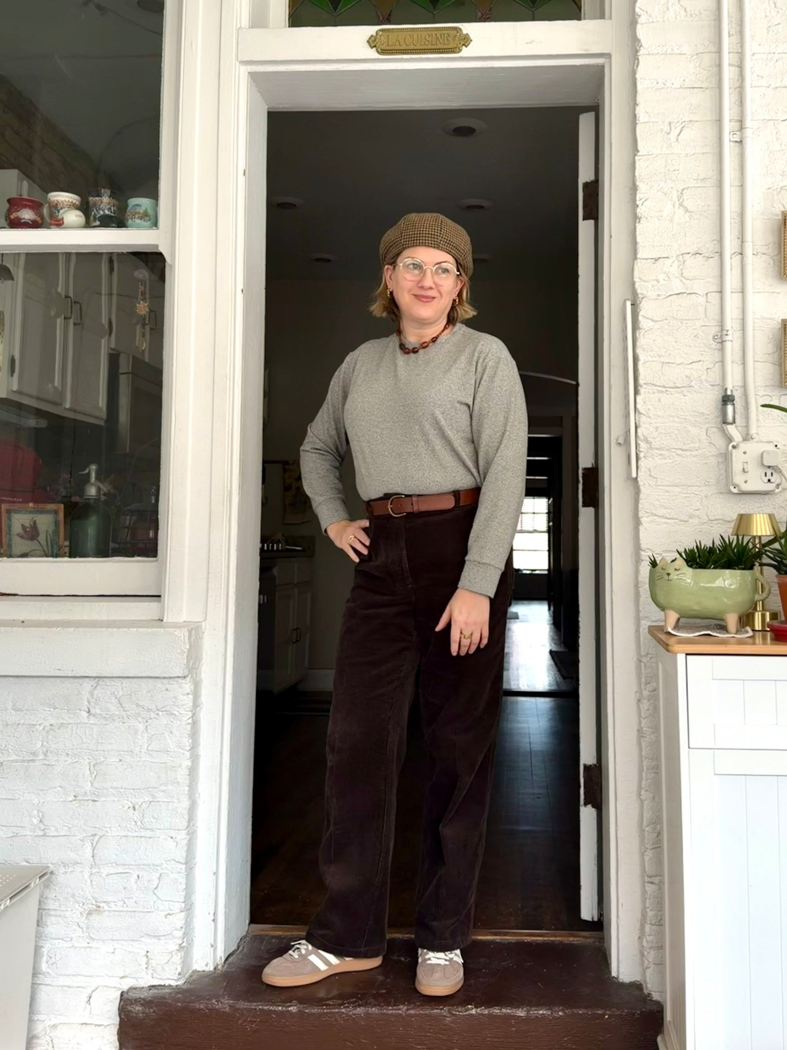 Ready for a Saturday adventure! 🤍 Pants are from Comptoir des Cotonniers. Necklace is a souvenir from Sevilla. Hat is over 30 years old. Close matches linked where possible. 

#LTKMidsize #LTKOver40