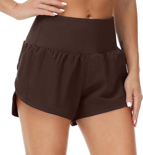 Origiwish Women's High Waisted Running Shorts with Liner Quick Dry Athletic Workout Shorts Zipper... | Amazon (US)