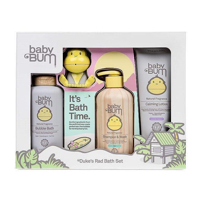 Baby Bum Duke’s Rad Bath Set | Full Size Bath Essentials 4-Piece Gift Set with Toy for Sensitiv... | Amazon (US)
