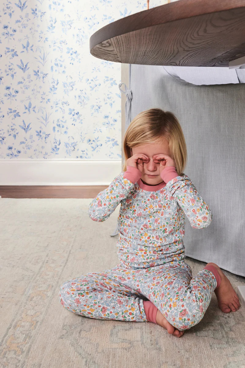 Kids Long-Long Set in Elizabeth Floral | LAKE Pajamas
