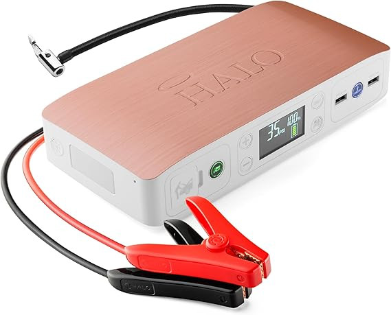 HALO Bolt Air 58830 Portable Car Battery Jump Starter | 100 PSI Air Compressor, 58.8Wh USB Power ... | Amazon (US)