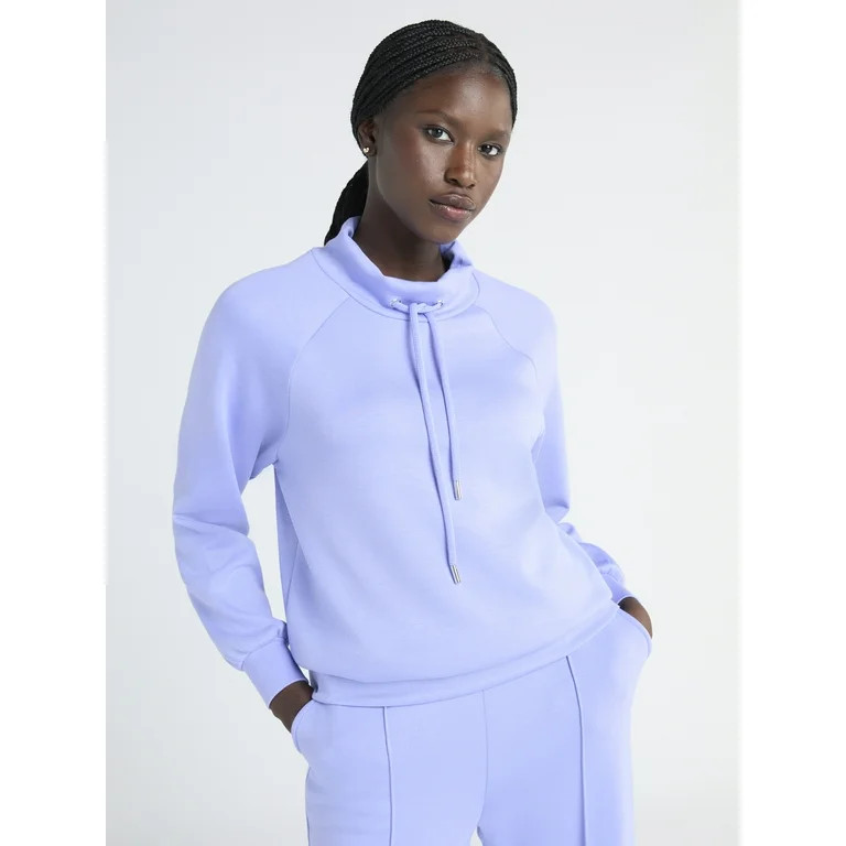 Scoop Women's and Women’s Plus Ultimate ScubaKnit Funnel Neck Sweatshirt, Sizes XS-4X | Walmart (US)