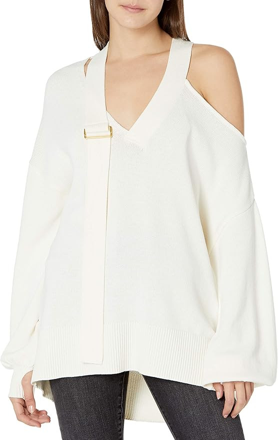 The Drop Women's @lucyswhims V-Neck Buckle Slouchy Sweater | Amazon (US)