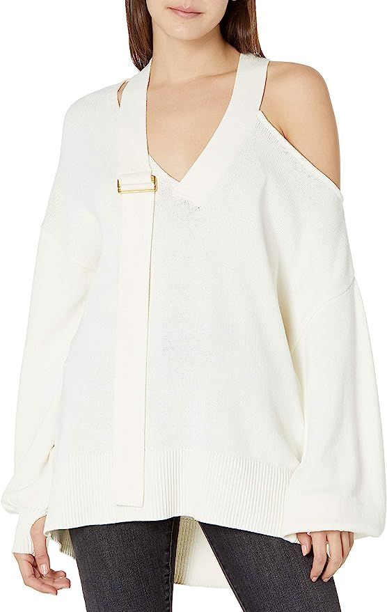 The Drop Women's @lucyswhims V-Neck Buckle Slouchy Sweater | Amazon (US)